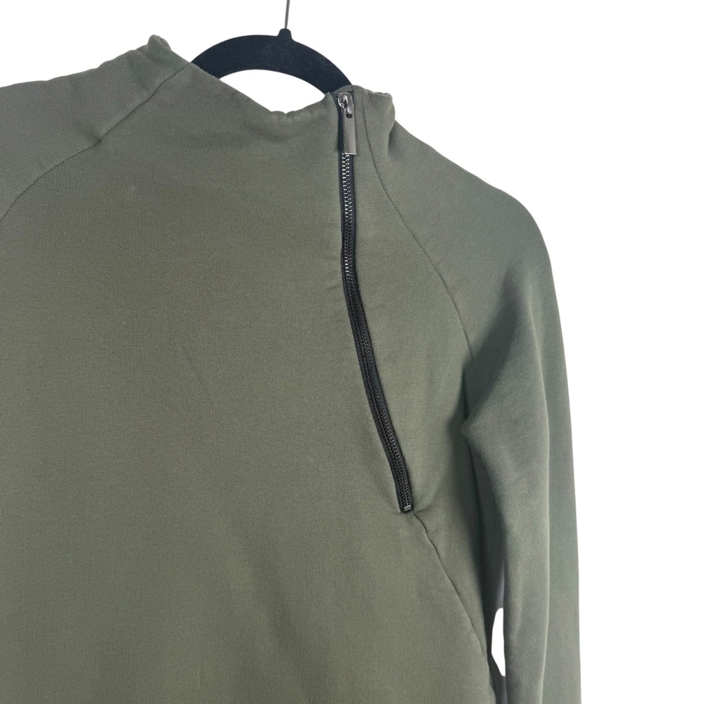Marcella Olive Green Sweatshirt Dress Size Small - Picture 3 of 6